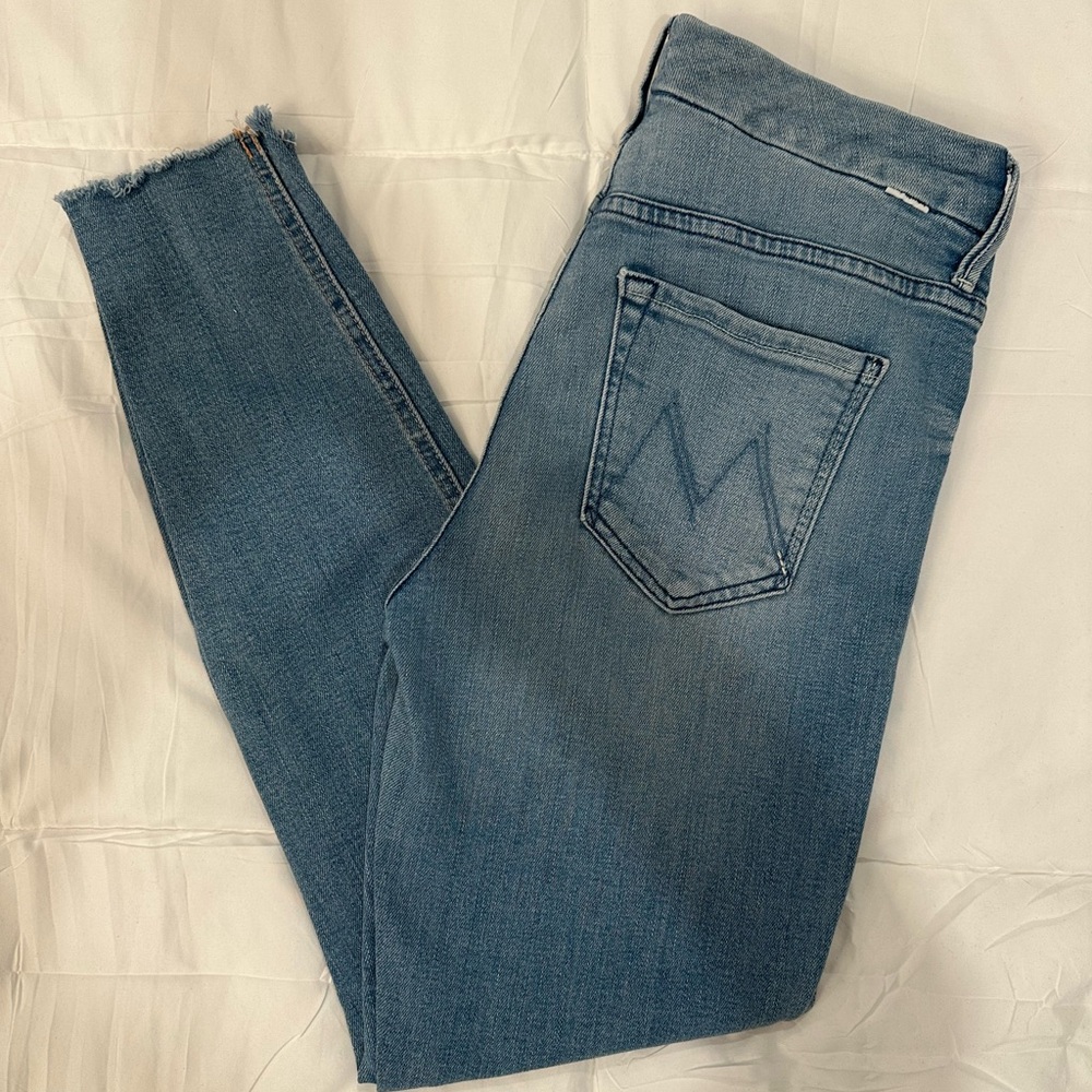 MOTHER - HIGH WAISTED DOUBLE LOOKER ANKLE FRAY, Size 28